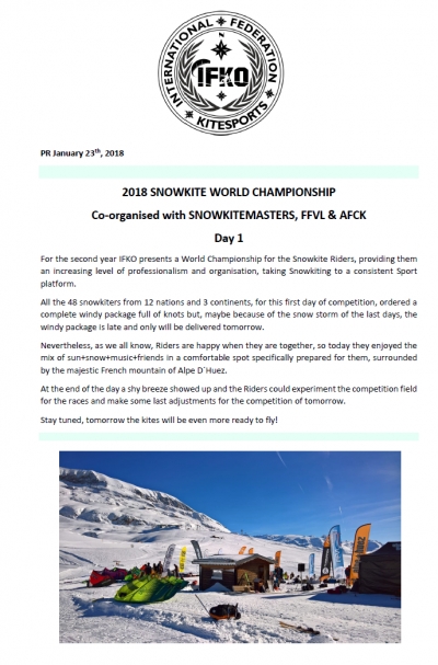 2018 SNOWKITE WORLD CHAMPIONSHIP